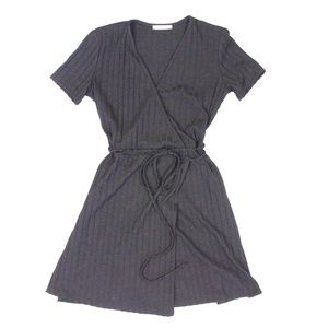 Ribbed Wrap Dress